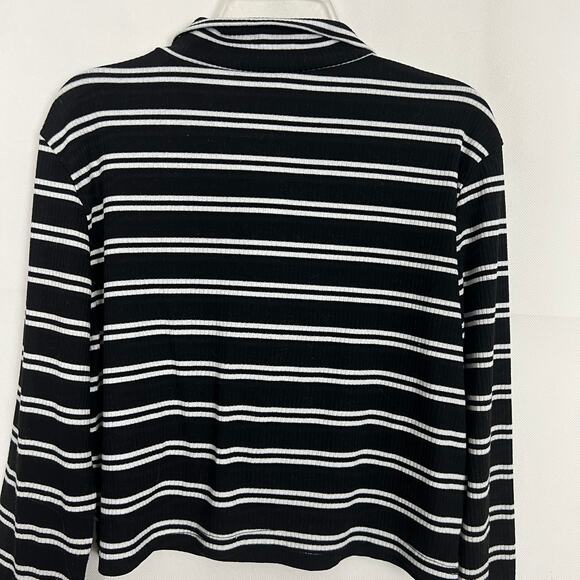 Women's Pullover Cropped Striped Top Size Small - Picture 5 of 8